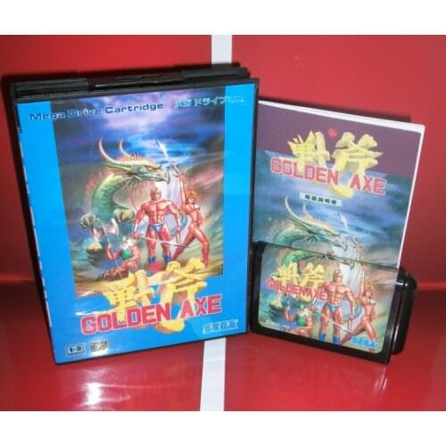 Golden Axe I - MD Game Cartridge Japan Cover with box and manual For Sega Megadrive Genesis Video Game Console 16 bit MD card