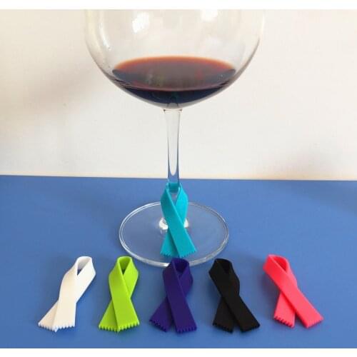 6pcs Silicone Wine Charms glass markers for Stemware Glasses, Universal Drink Markers with clip(6 colors available)