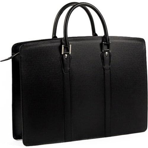 Fashion Men Thick PU Leather Large Handbags Waterproof Leather Messenger Bag Shoulder Business Laptop Messenger Bags Tote