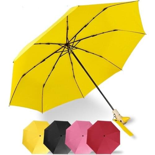 Fashion Cute Duck Head Umbrella Parasol Rainy Creative Folding Umbrellas For Women Men UV Windproof Umbrellas