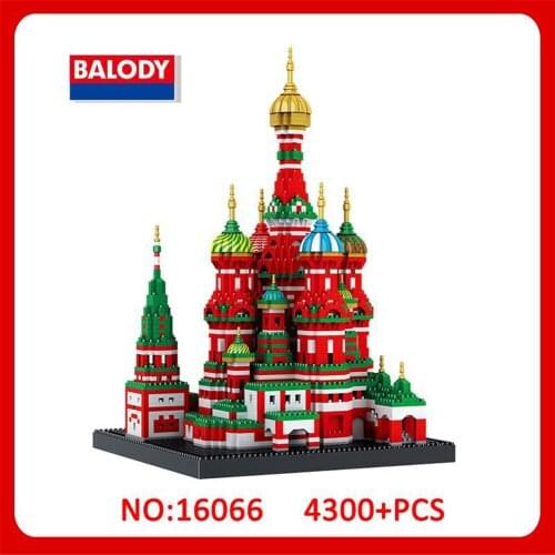 Balody 16066 World Famous Architecture Model Set Saint Basils Cathedral Micro Mini Blocks Russian Federation Building DIY Block