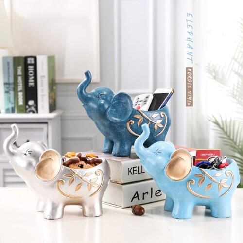 PASTORAL RESIN ELEPHANT FIGURINES CRAFTS OFFICE COFFEE DESKTOP SCULPTURE DECORATION HOME LIVINGROOM ANIMAL STATUE ACCESSORIES