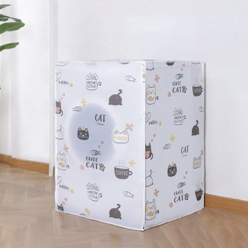 Peva Printing Thick Waterproof Washing Machine Dust Cover Household Washing Machine Flip Drum Dust Cover Dryer Cover