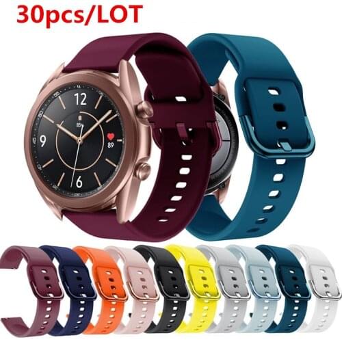 Silicone Watchbands for Samsung Galaxy Watch 3 41mm 45mm Bracelet Smart Sport Strap for Samsung galaxy Active 2 40mm Watch Strap