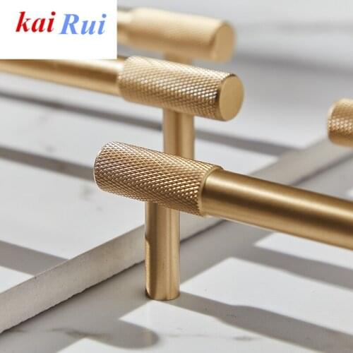 Satin Brass Diamond Knurled/Textured Cabinet Knob Kitchen Cupboard Door Pulls Furniture Handle T bar Cabinet Hardware