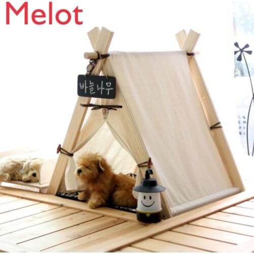 Doghouse Cathouse Removable and Washable Ins Pet House Small and Medium-Sized Dogs Cat and Dog Tent Princess Dog Supplies Autumn