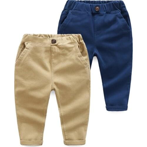 Boy pants 2020 kids spring autumn Clothes children trousers for baby boys pants blue khaqi woven solid green