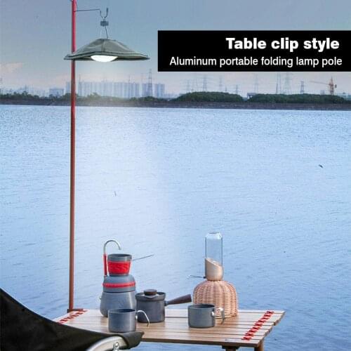 Outdoor Camping Picnic Small Light Pole Portable Travel Lightweight Aluminum Alloy Foldable Tent Light Pole Camping Picnic