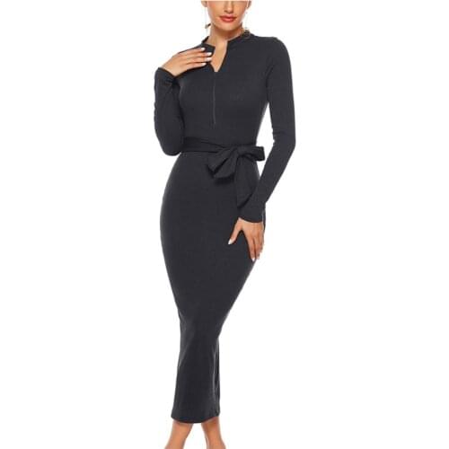 Sexy Black Bodycon Maxi Dress Women Long Sleeve High Waist Slim Dress Club Party Night Elegant dresses Minimalist Casual Dress
