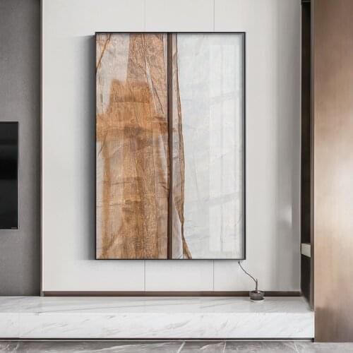 Modern Industrial Brown Marble Canvas Painting Posters and Prints Abstract Wall Art Pictures for Living Room Nordic Home Decor