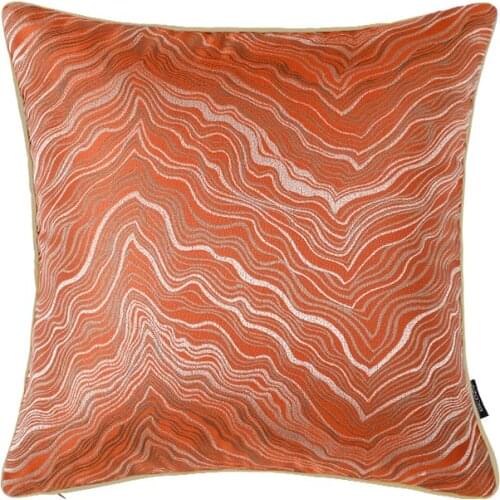 Modern Simple Water Ripple Satin Jacquard Washable Solid Square Living Room Sofa Cushion Pillowcase