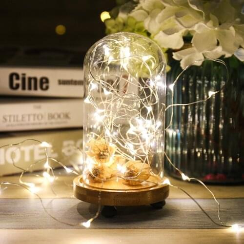 LED String Lights 10M 5M 2M Silver Wire Garland Home Christmas Decorations for Home New Year Decoration Christmas Ornaments