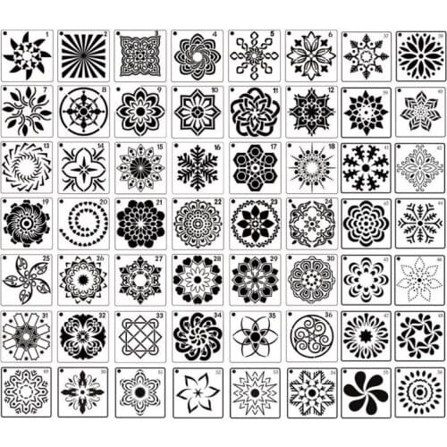 JOJO BOWS 36/56pcs Mandala Stencils Mandala Dot Painting Stencils Templates For Rocks Wood Wall Painting Art Projects