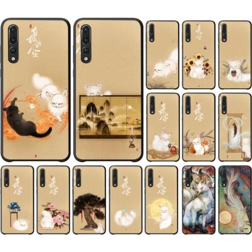 YNDFCNB Animal Cute fox Chinese style Phone Case for Huawei P30 40 20 10 8 9 lite pro plus Psmart2019