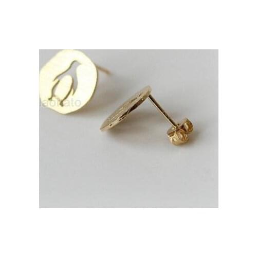Daisies Cutout Penguin Earrings For Women Animal Jewelry Stud Earrings 30pcs/lot
