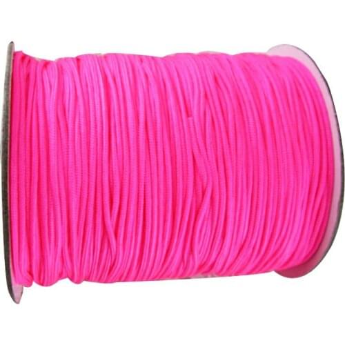 1mm Neon Pink Rattail Satin Braid Nylon Cord+350m Jewelry Accessories Thread Macrame Rope Bracelet Beading String