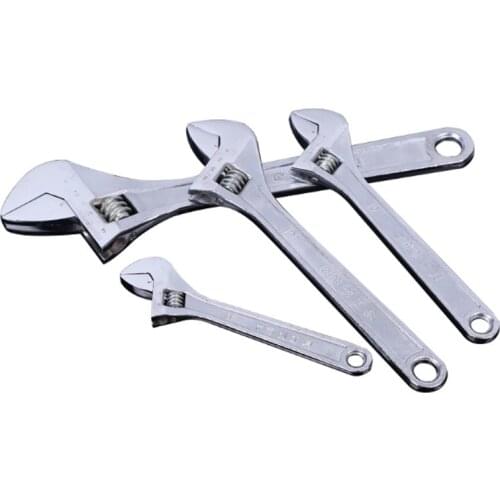1Pcs 6 8 10 12 15 inch activity opening adjustable wrench High-carbon steel industrial-grade hand tools for