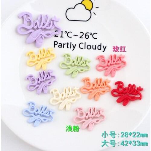 10pcs Resin ballerina dancer word ballet toe shoes charms kawaii cabochon for diy jewelry making findings fashion component