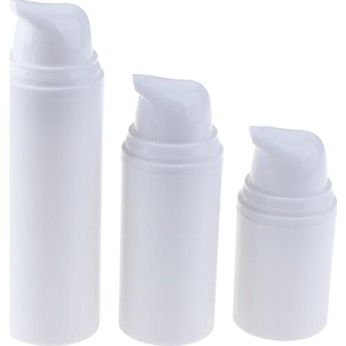 15ml/30ml/50ml Empty Plastic Cosmetic Travel Liquid Bottles Airless Pump Vacuum Portable
