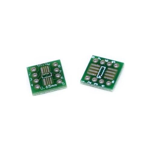 20pcs SMD to DIP Adapter Converter SOP8 SSOP8 TSSOP8 Adapter Board Module Adapters Plate 0.65mm 1.27mm