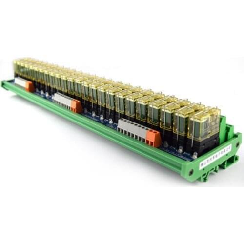 24-way relay dual-group module, 24V rail installation, PLC amplifier board control board