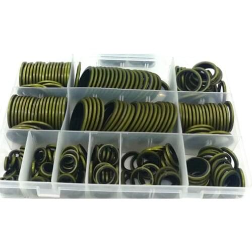 240pcs Fit Combined Sealing RingHigh Press Hydraulic Rubber Oil Pipe Seal Gasket Kit Metal Drain Plug Gasket oil drain gasket m1