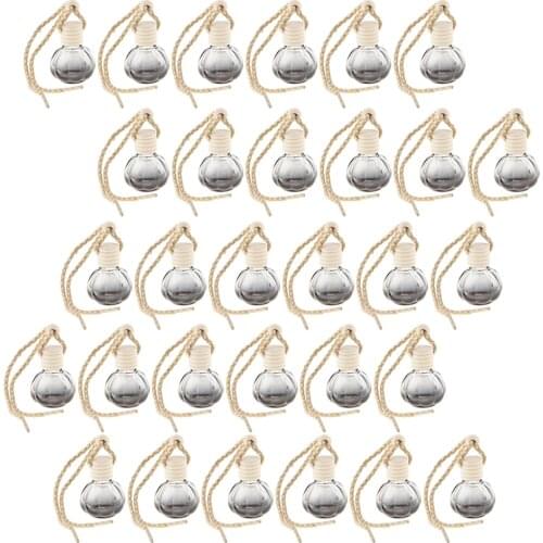 30Pcs 10ml Empty Car Hanging Perfume Aromatherapy Bottle Diffuser Air Fresher Ornament Vials