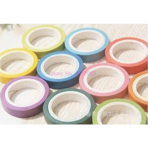 500packs ,10pcs/pack Macarons Masking Washi Tape Set DIY Craft Decor Scrapbooking Tape for Diary Album Stationery School