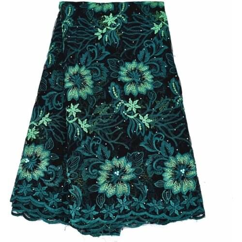 African Lace Fabric 2020 High Quality French stones Lace Fabric Nigerian Tulle Mesh Lace Fabrics For Wedding Dress gx20-64