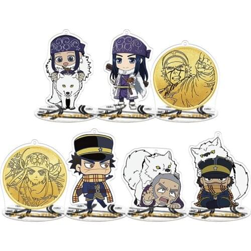 Anime Golden Kamuy3 Asirpa Sugimoto Saichi Acrylic Keychain Model Doll Figure Pendant Toy Gifts 9cm