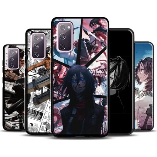 Mikasa Ackerman Attack On Titan Case For Samsung Galaxy Note 20 Ultra Note 9 10 S10e S8 S9 S10 S21 Plus S20 FE Coque