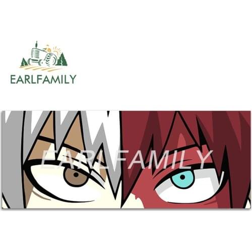 EARLFAMILY 13cm x 5.7cm for My Hero Academia Eyes Anime Car Accessoires Stickers Funny Decal RV JDM VAN Waterproof Decals