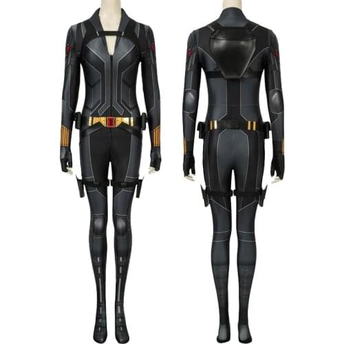 Adult Women Superheroine Widow Natasha Romanoff Battle Jumpsuit Cosplay Costume Halloween Masquerade Printing Bodysuit