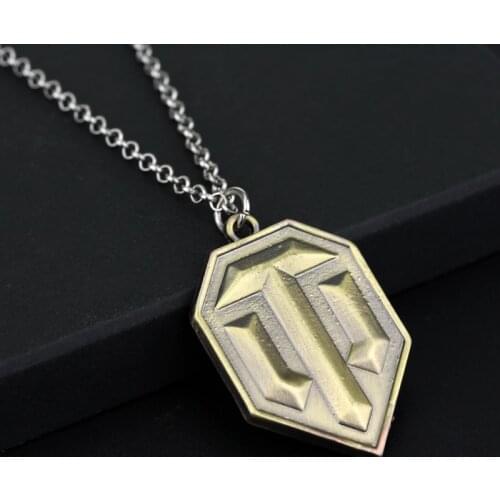 Hot New Game World Of Tanks Necklace Metal Figure toy Play Accessories fashion Mens necklaces & pendants for fans souvenirs