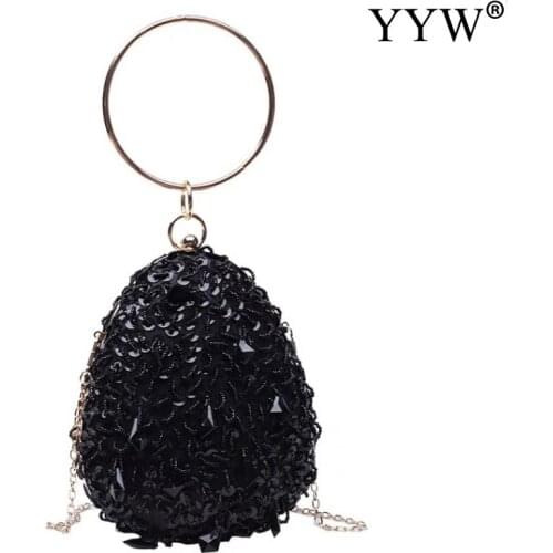 Fashion Women Bucket Shoulder Bag With Sequin Crossbody Bag Evening Party Sliver Gold Red Purse Girl Handbags Clutches Bolsos