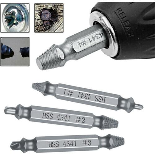 6pcs Screw Extractor Drill Bits Bolt Extractor Set Broken Damaged Bolt Remover Ended Damaged Screw Extractor Speed Out Drill Bit