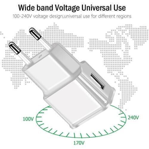 Micro USB Wall Charger Adapter For Infinix Hot 6 4 Pro 5 4 Lite S3 LTE Note 5 4 3 Pro Zero 5 4 Plus S2 Smart 1M Micro USB Cable