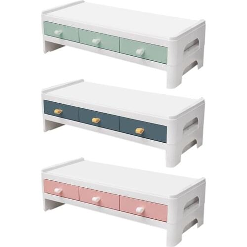 Drawer Holder Space Saving Desk Storage Box Organizer For LCD Monitor Desktop Computer Accessories