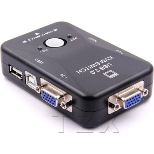 Newest USB KVM Switch Switcher 2 Port VGA SVGA Switch Box USB 2.0 Mouse Keyboard 1920*1440 Switch