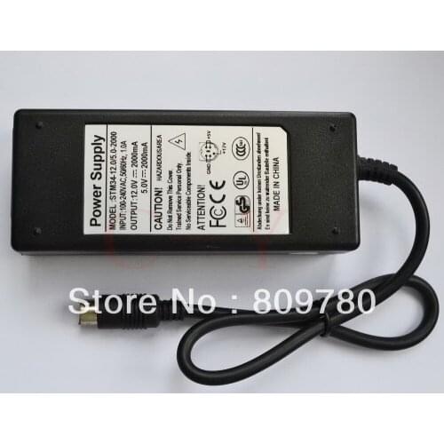 100% New 10PCS AC 100V-240V DC 12V/5V 2A HDD Enclosure Case Power Supply Adapter 5 pin EU / US/ AU /UK Pulg