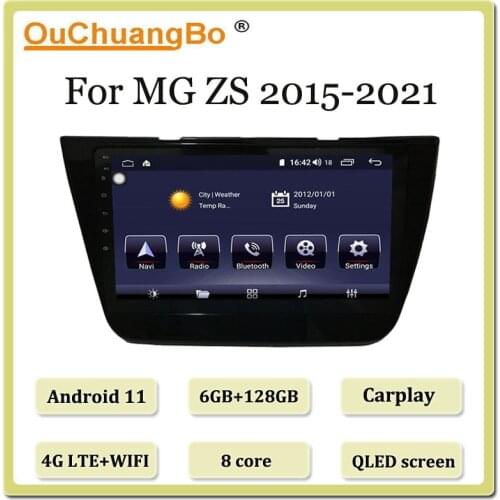 Ouchuangbo 10.1 Inch 4G Car Radio GPS Head Units Stereo For MG ZS Support 8 Core DSP 6GB 128GB CarPlay Android 10 OS Blu Ray