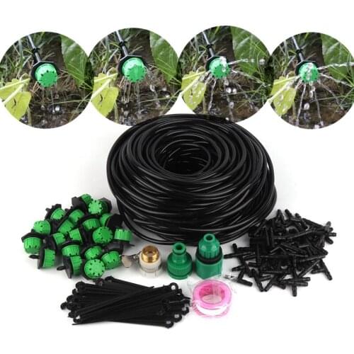 5m~50m Garden Irrigation Kits Green 8 Holes Adjustable Dripper with 4/7mm Hose Holder for Agricultural Micro Irrigation System