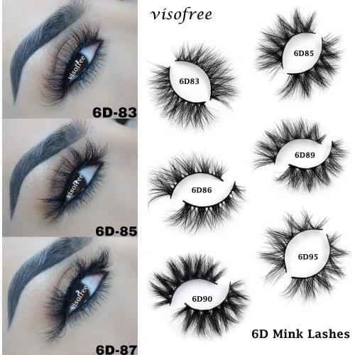 Visofree Eyelashes Makeup 3D Mink Lashes Fluffy Soft Wispy Volume Natural long Cross False Eyelashes Eye Lashes Reusable Eyelash