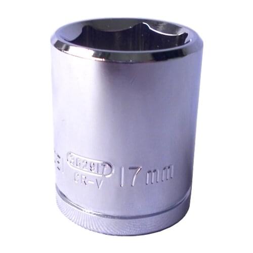 BOSI 3/8" drive metric 17mm six-point socket Cr-v steel