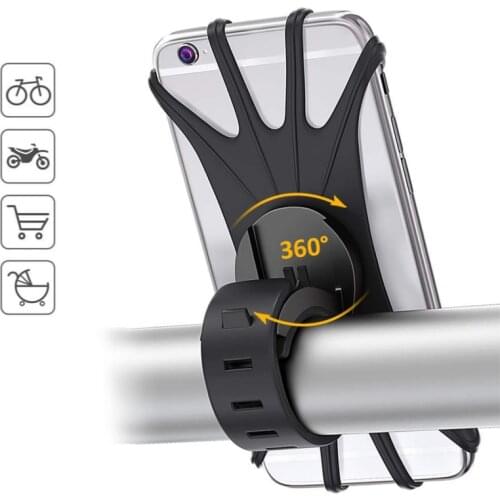 Universal Mountain Bike Mobile Phone Holder Silicone Motorcycle Bicycle Handlebar Cellphone Stand For iPhone Samsung Xiaomi