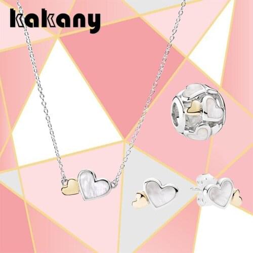 Spring New High-quality 100% S925 Sterling Silver Original Elegant Heart-shaped Suit, Fashionable And Romantic Gift For Women