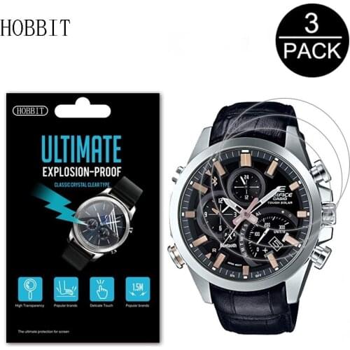 3Pack For Casio EQB-900D EQB-501 EQB 500 Anti-scratch Anti-bubbles Screen Protector Explosion-Proof Guard Film for CASIO Watch