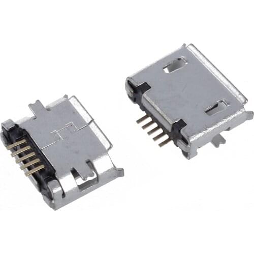 10 x Micro-USB Connector Jack PCB SMD Mount Silver