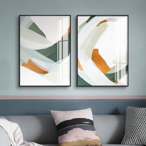 Abstarct Nordic Modern Green Geometry Marble Wall Poster Print Canvas Painting Art for Living Room Picture Home Office Decor