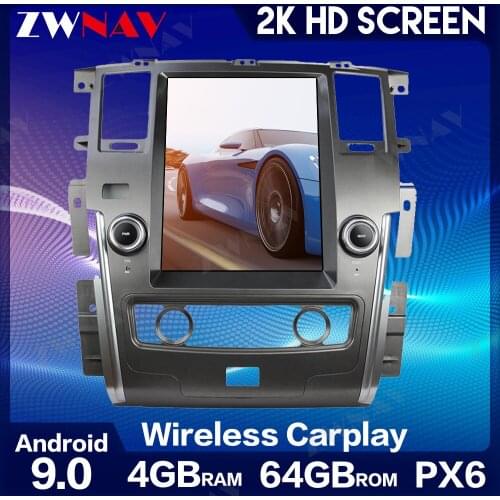 Android 9 12.1 inch PX6 vertical screen Tesla style CAR radio GPS bluetooth navigation player for Nissan Patrol 2010-2014